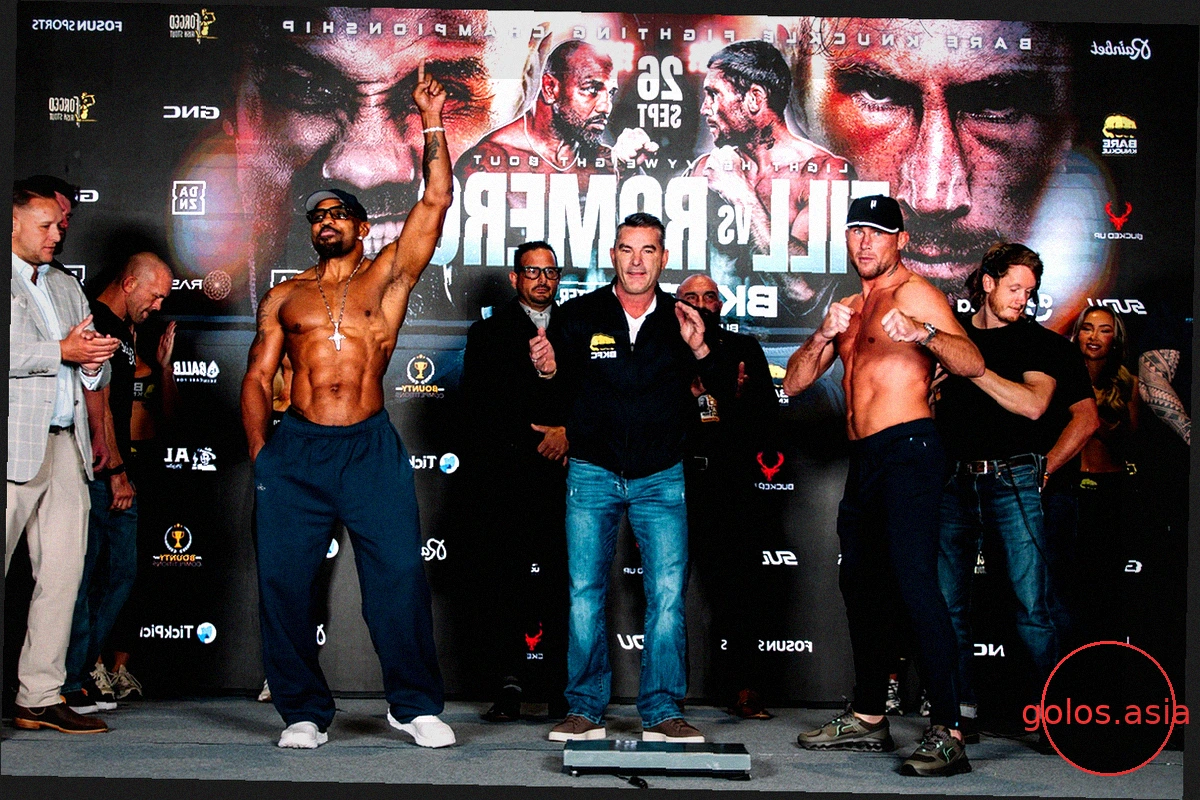 BKFC 94: Взвешивание перед боем Тилла и Ромеро